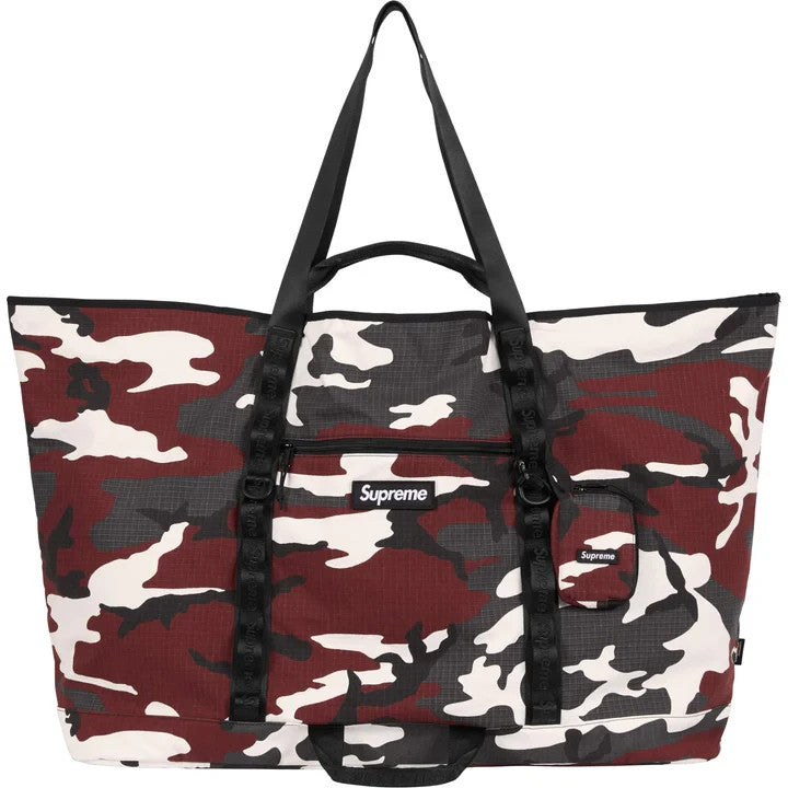 Supreme X-Large Tote Bag + Utility Pouch (26SS) Red Camo