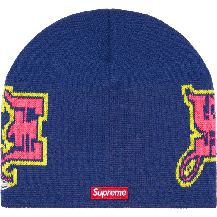 Supreme New Era Outline Beanie Navy