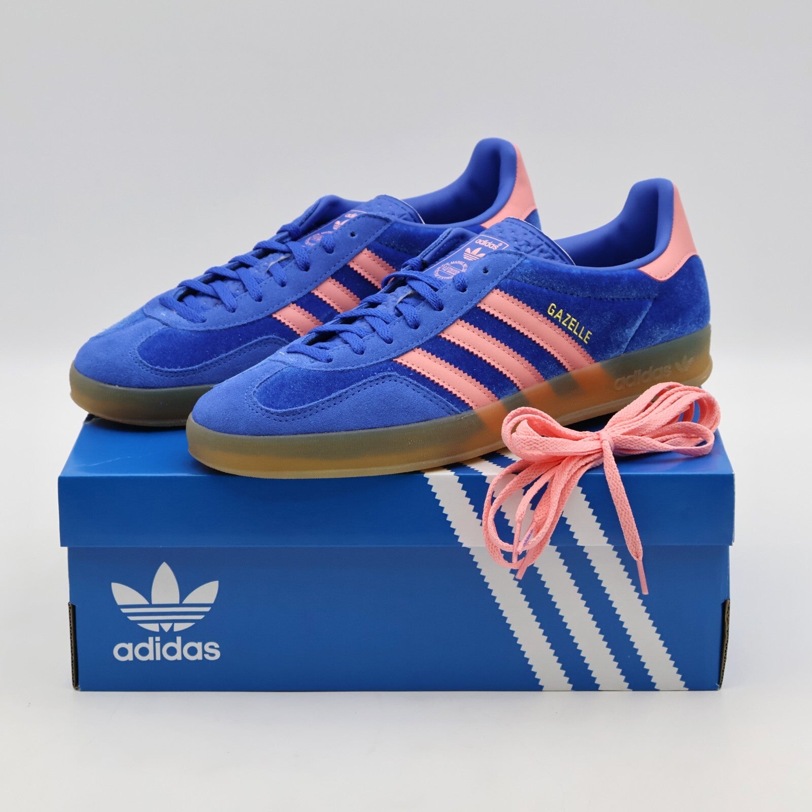 IG6785 adidas Originals Gazelle Indoor Blue Semi Pink Spark Gum (Women's)
