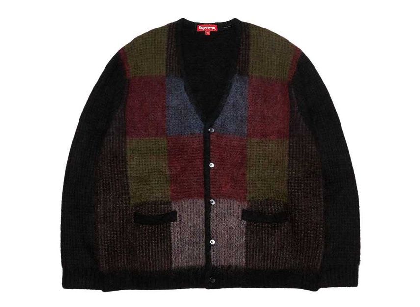 Supreme Brushed Grid Cardigan Black