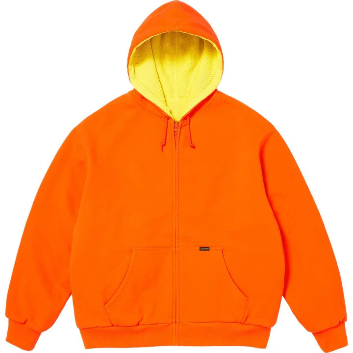 Supreme Reversible Work Zip Up Hooded Sweatshirt Orange