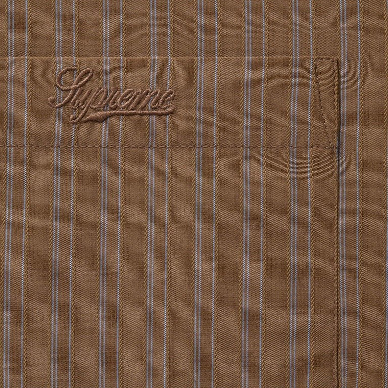 Supreme Pinstripe Shirt Brown