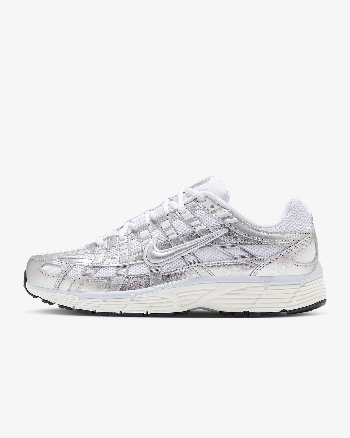 BV1021-106 Nike P-6000 White Blue Tint Sail Metallic Silver (Women's)