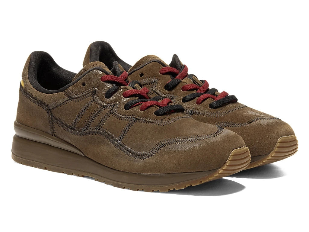 1183C447-201 ONITSUKA TIGER Tiger Ally Stitch Brown Storm Vibrant Yellow(Men's)