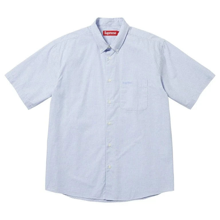 Supreme Gingham S/S Shirt Blue