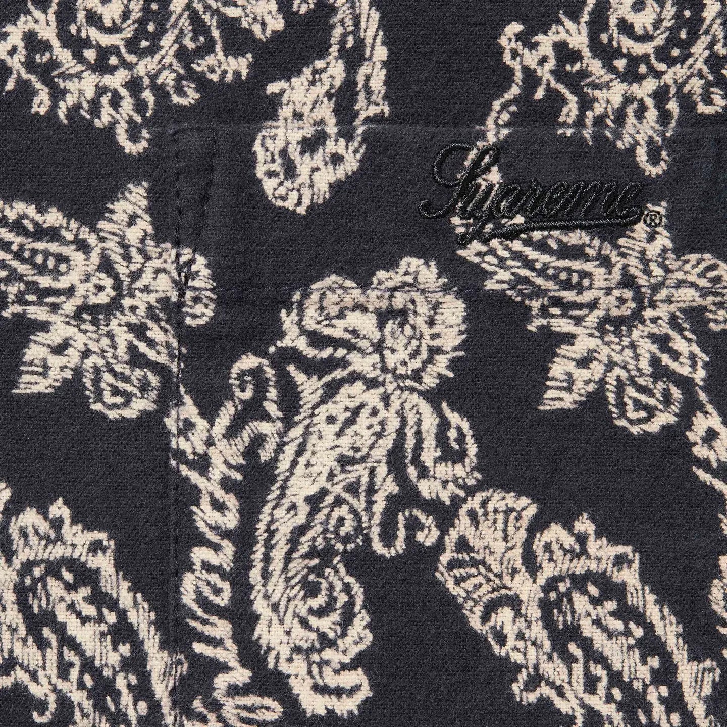 Supreme Paisley Flannel Shirt Black