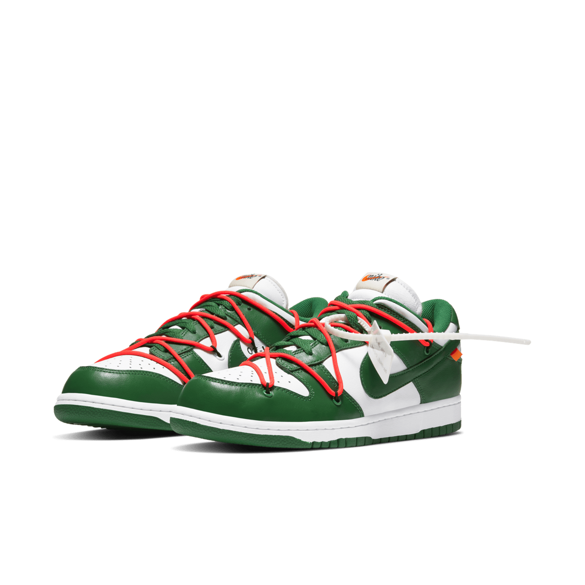 CT0856-100 OFF-WHITE Ã Nike Dunk Low White/Pine-Green (Men's)