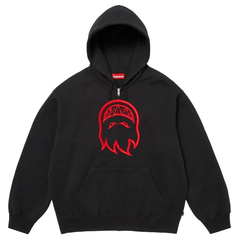 Supreme x Spitfire Zip Up Hooded Sweatshirt Black