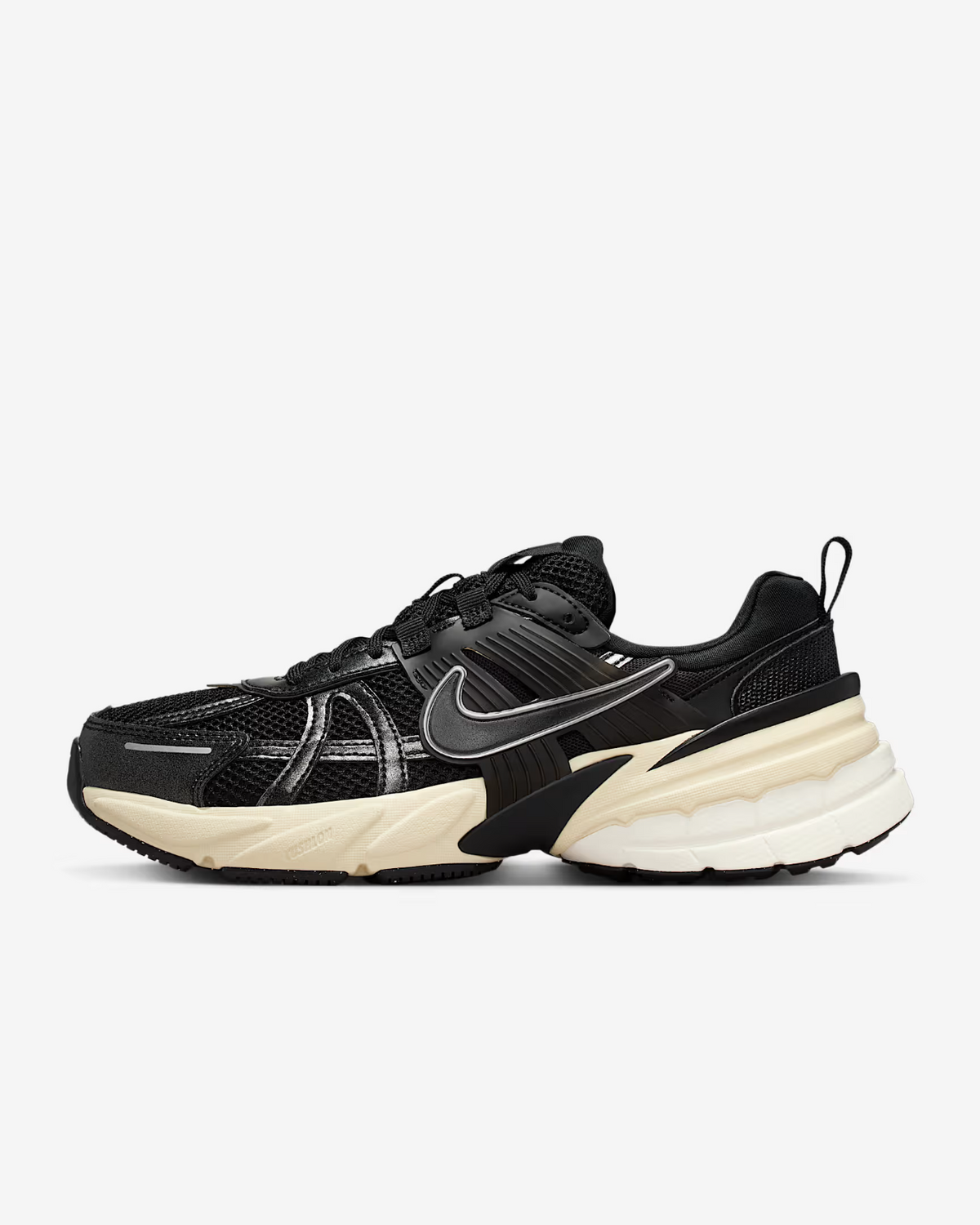 FD0736-012 Nike V2K Run Shoes Black Metallic Silver Muslin Black (Womenâs)