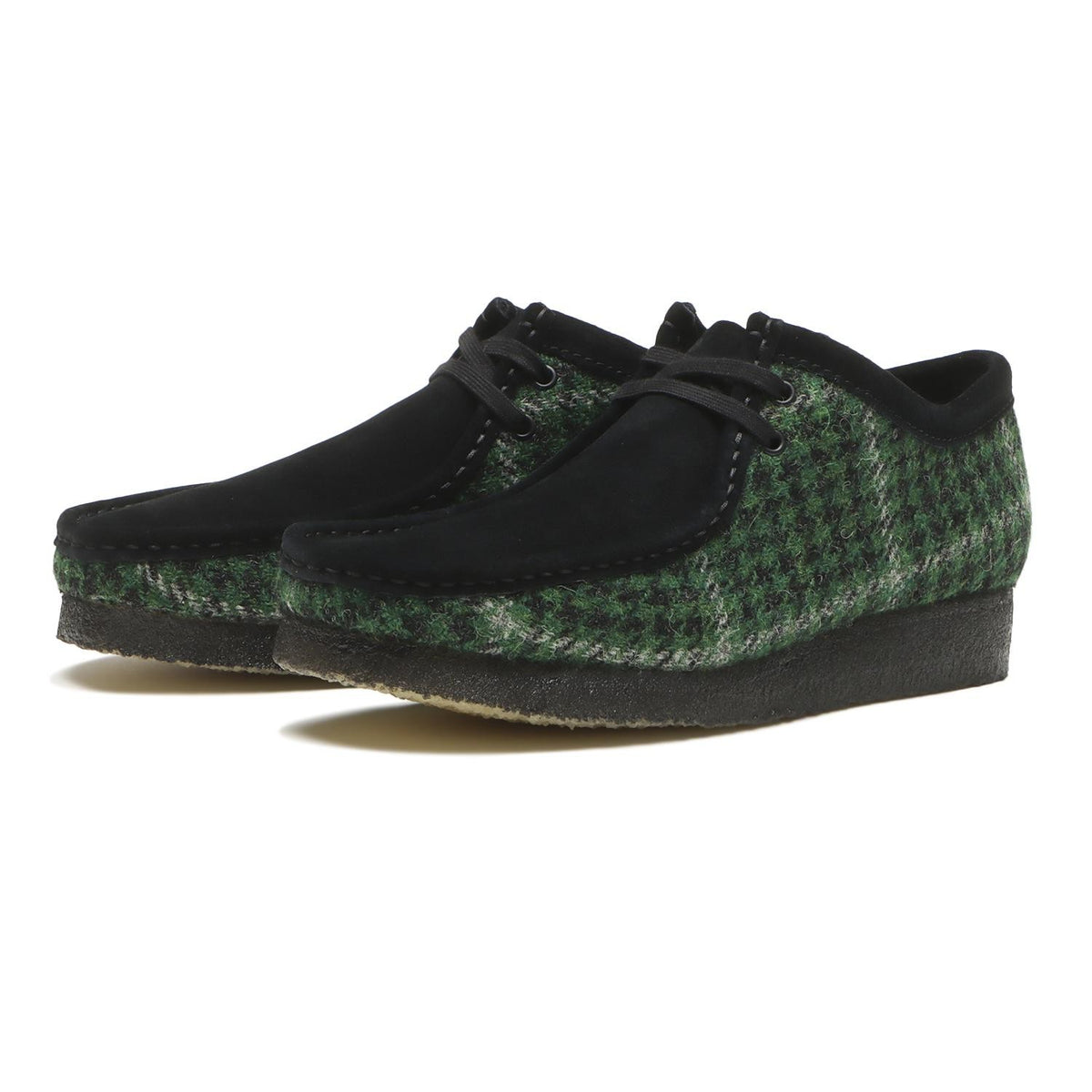 26182790 Harris Tweed à Clarks Wallabee Green Tweed Combi ( Men's )