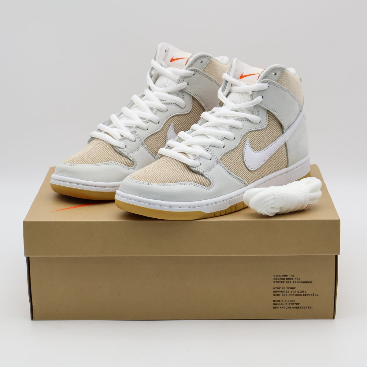 DA9626-100 Nike SB Dunk High Pro ISO Orange Label Unbleached Natural (Men's)