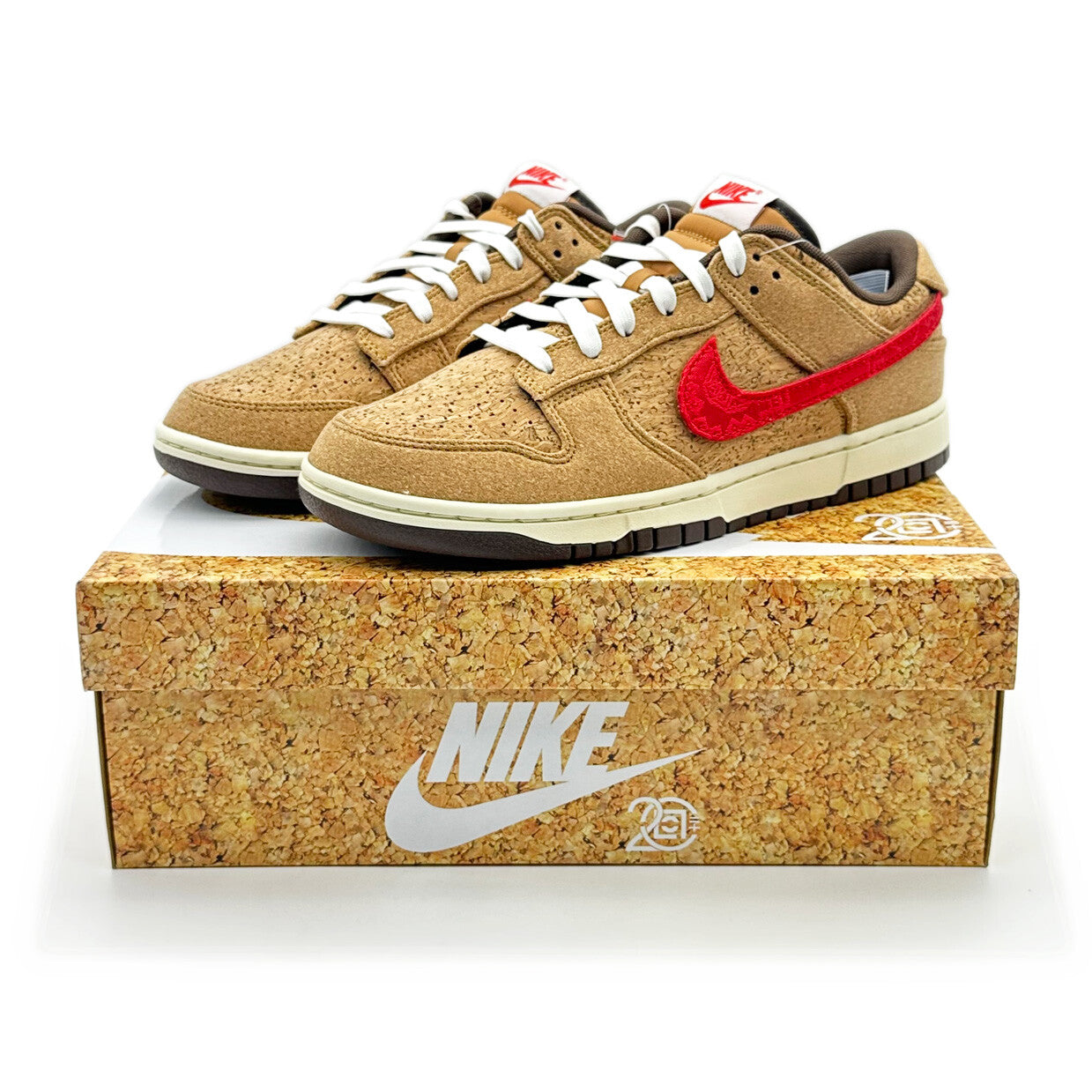 FN0317-121 CLOT Ã Nike Dunk Low SP Cork Natural Flax Coconut Milk Baroque Brown