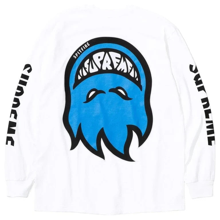 Supreme x Spitfire L/S Tee White