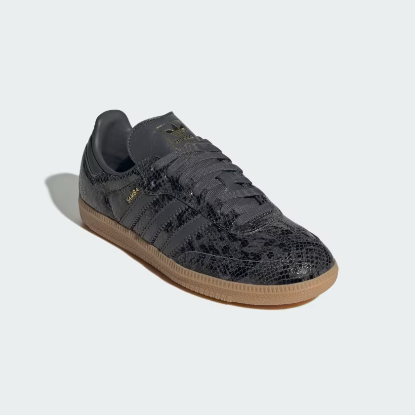 JQ3532 adidas Originals Samba OG Snakeskin Core Black Grey Six Gum (Men's)