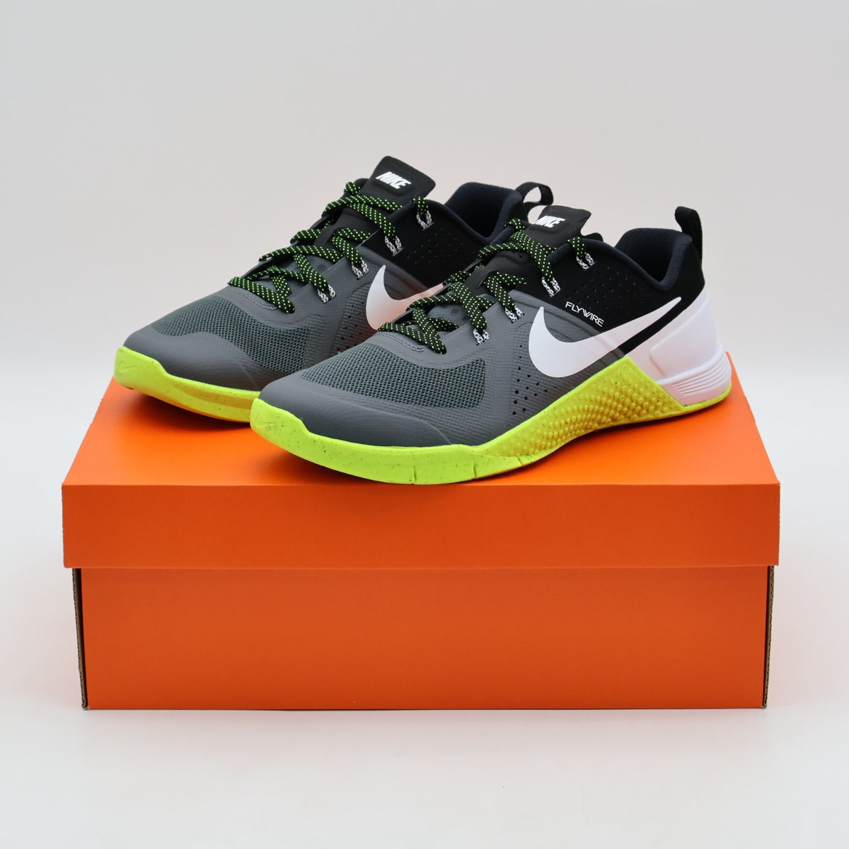 FQ1854-003 Nike Metcon 1 OG Workout Shoes Dark Grey Volt Black White (Men's)