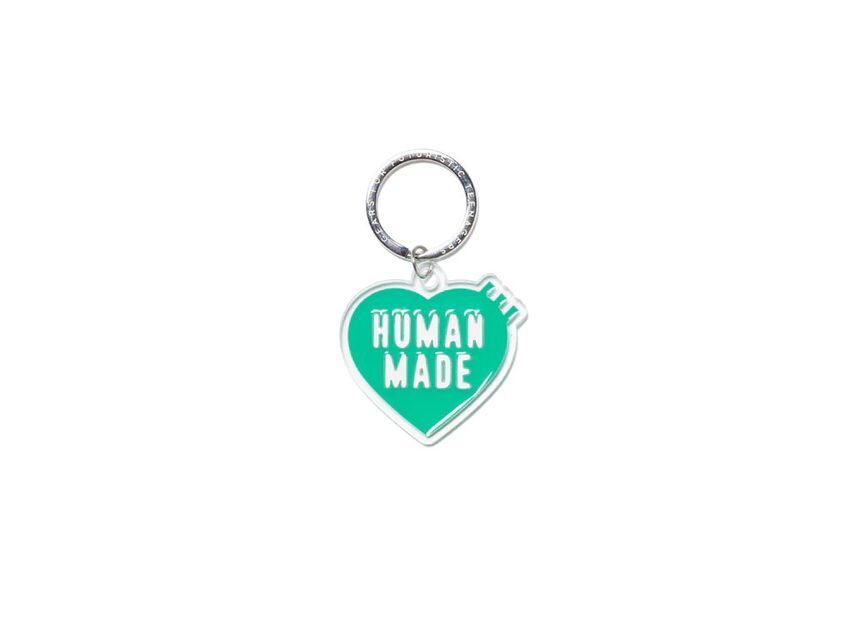 HUMAN MADE Heart Keyring Green
