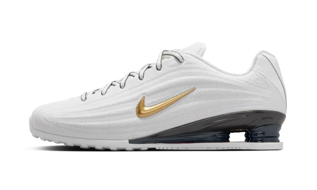 HQ7540-100 Nike Shox Z White Varsity Red Dark Charcoal Metallic Gold (Women's)