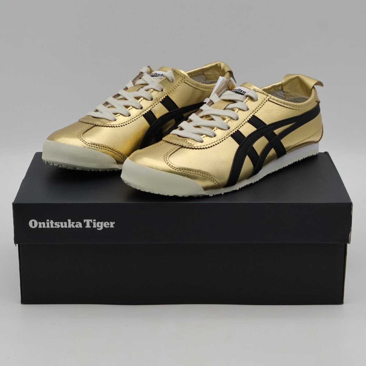 1183B566-200 Onitsuka Tiger Mexico 66 Pure Gold Black (Men's)