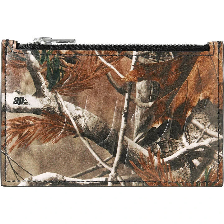 Supreme Leather Zip Card Holder (25FW) Realtree® Hardwoods Camo