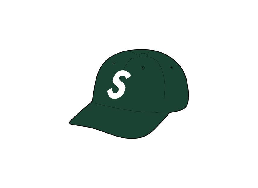 Supreme Pigment Coated S Logo 6-Panel Green