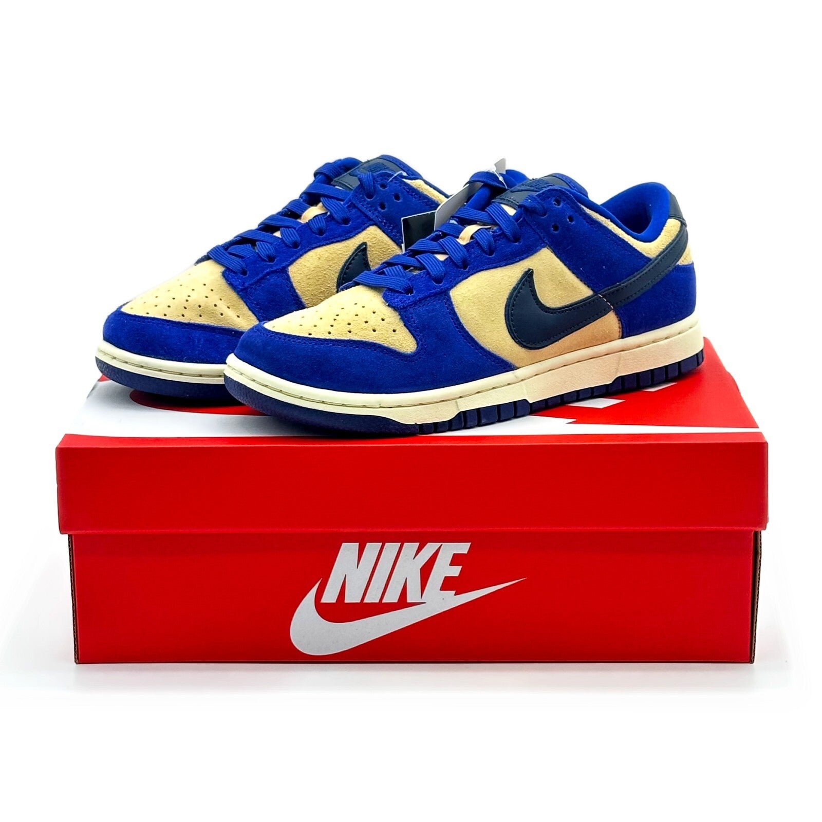 DV7411-400 Nike WMNS Dunk Low Blue Suede Beige Brown Black Grey Ivory Royal