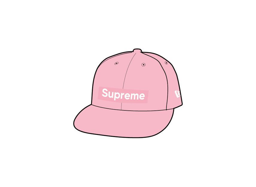 Supreme Brushed Wool Box Logo New Era Pink