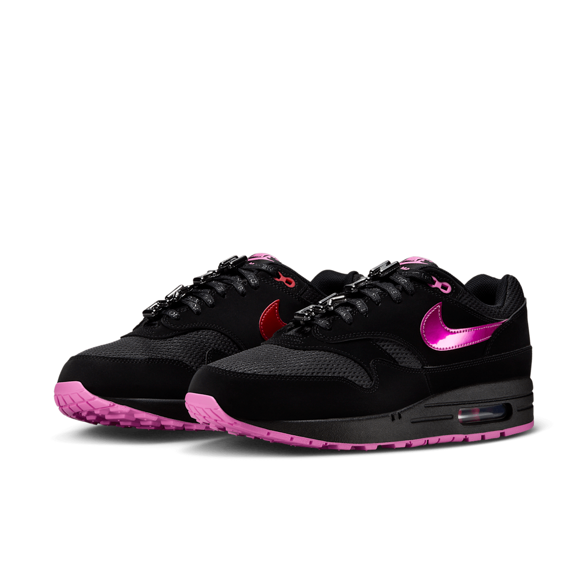 HV2302-001 Nike Air Max 1 PRM Black and Playful Pink (Men's)