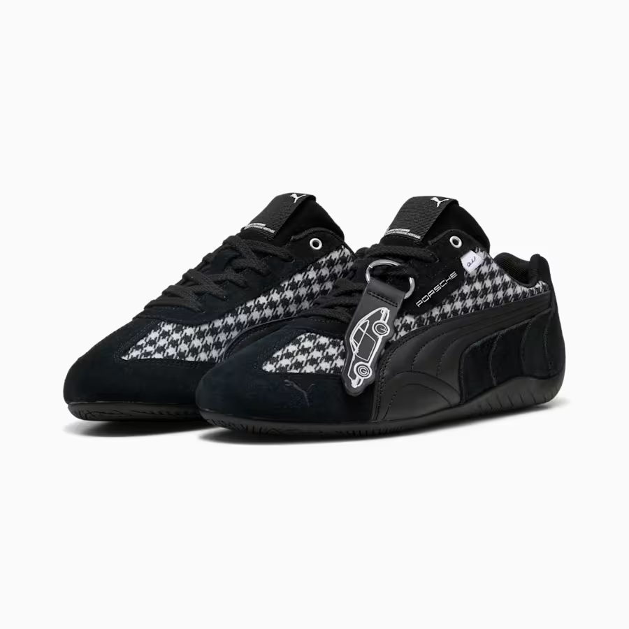 309389-01 Porsche Legacy à Puma Speedcat Pepita "PUMA Black/PUMA White" (Men's)