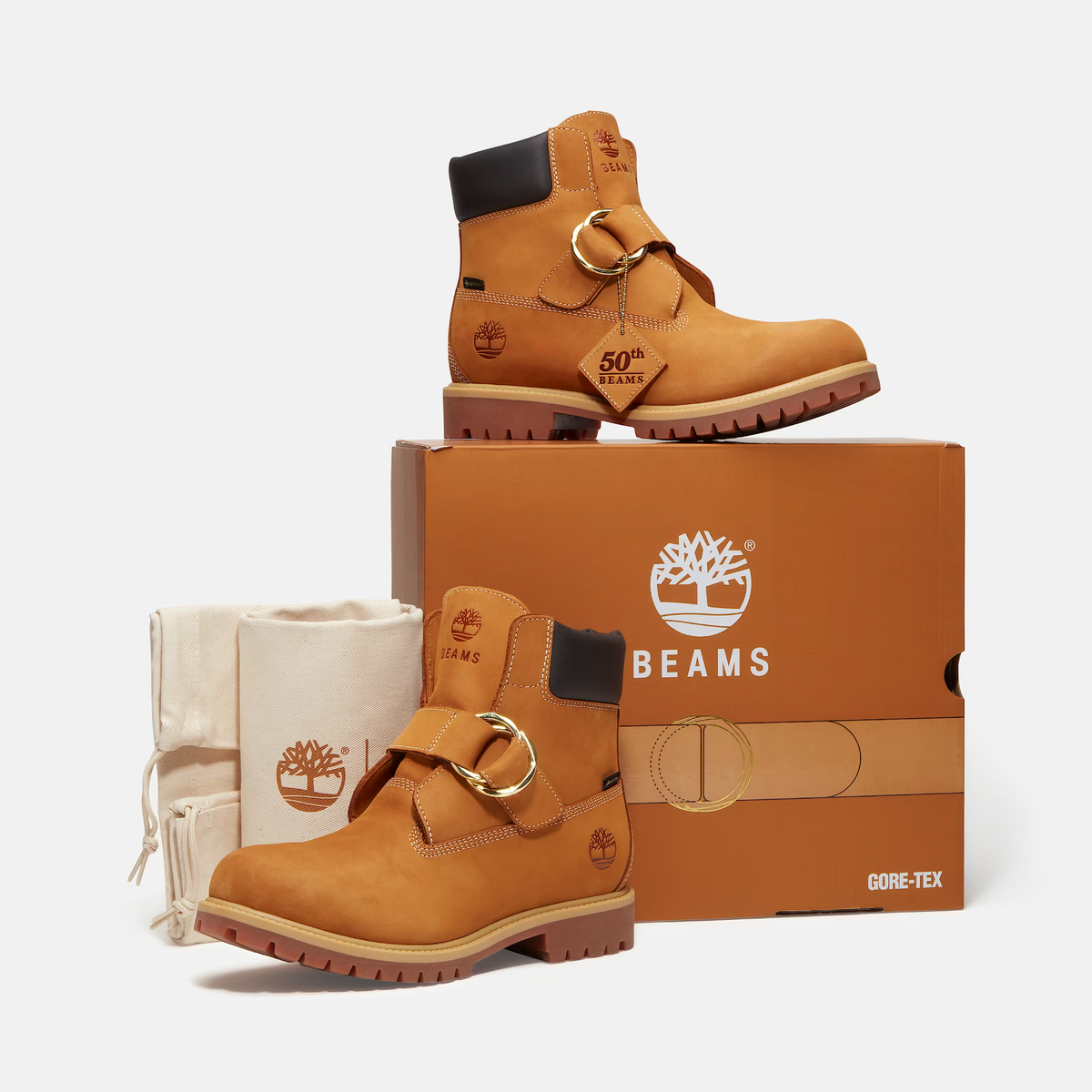 TB0A5NGSEYJ BEAMS Ã Timberland 6-Inch Premium Ring Boot GORE-TEX Wheat (Men's)