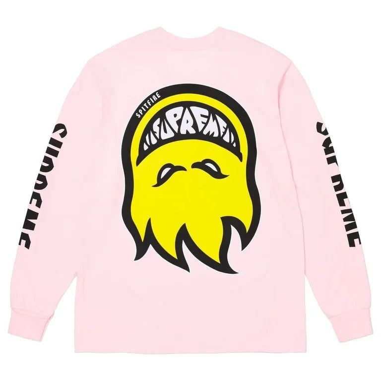 Supreme x Spitfire L/S Tee Light Pink