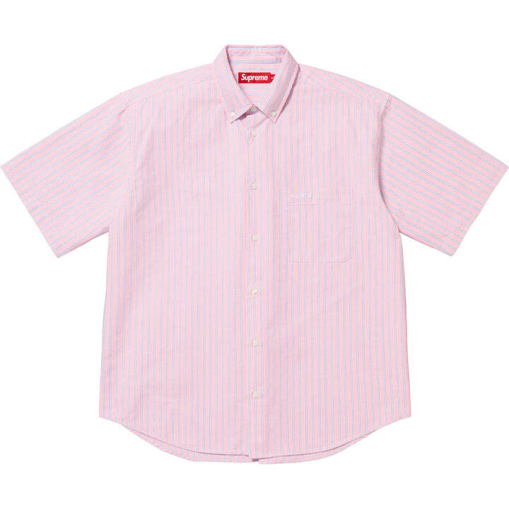 Supreme Loose Fit Oxford S/S Shirt Pink Stripe