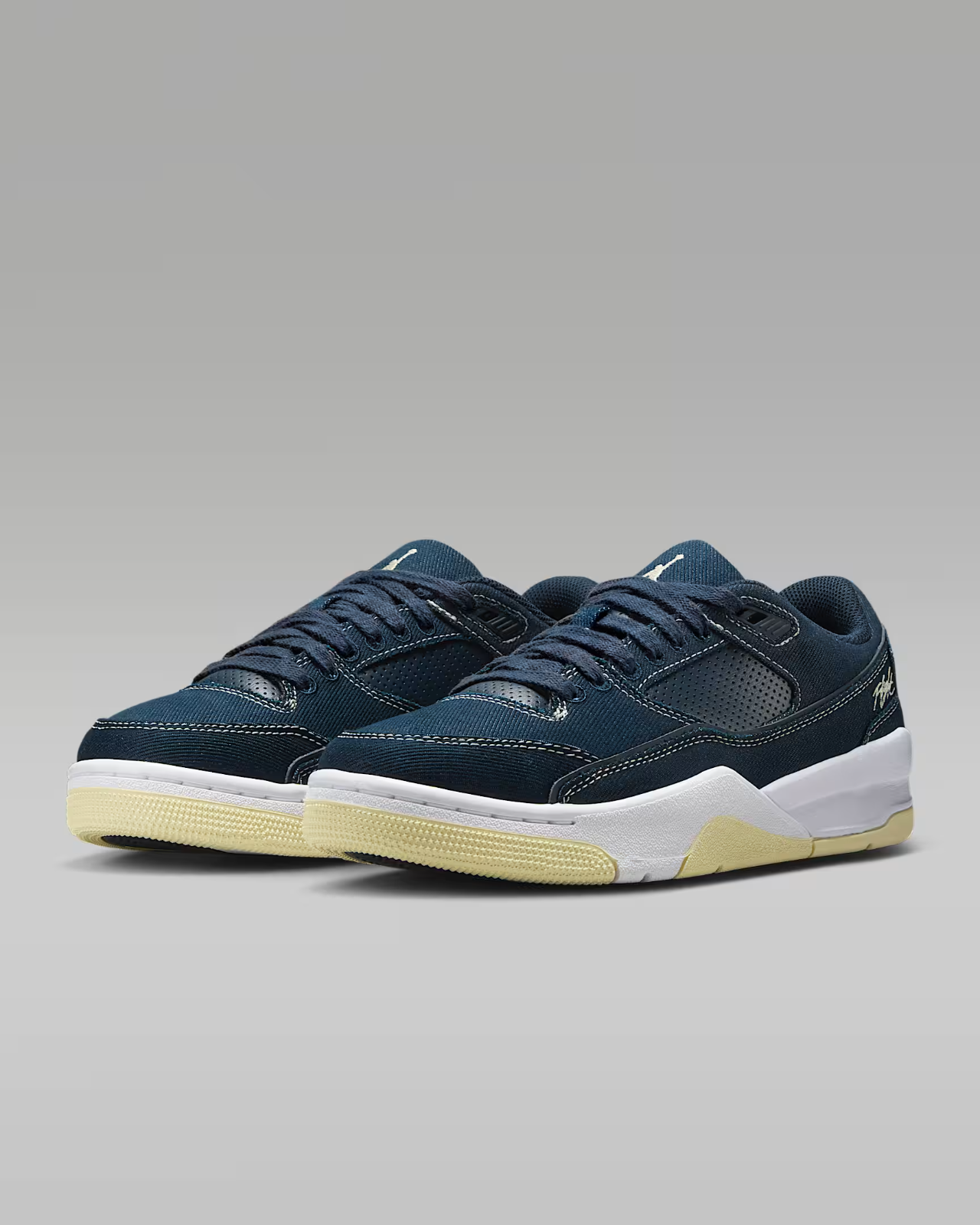 IH4489-451 Nike Jordan Flight Court Obsidian White Alabaster (Women's)