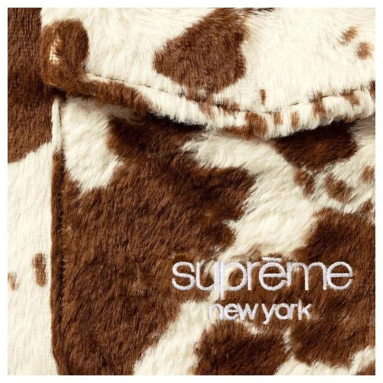 Supreme Faux Fur Zip Up Shirt Cow