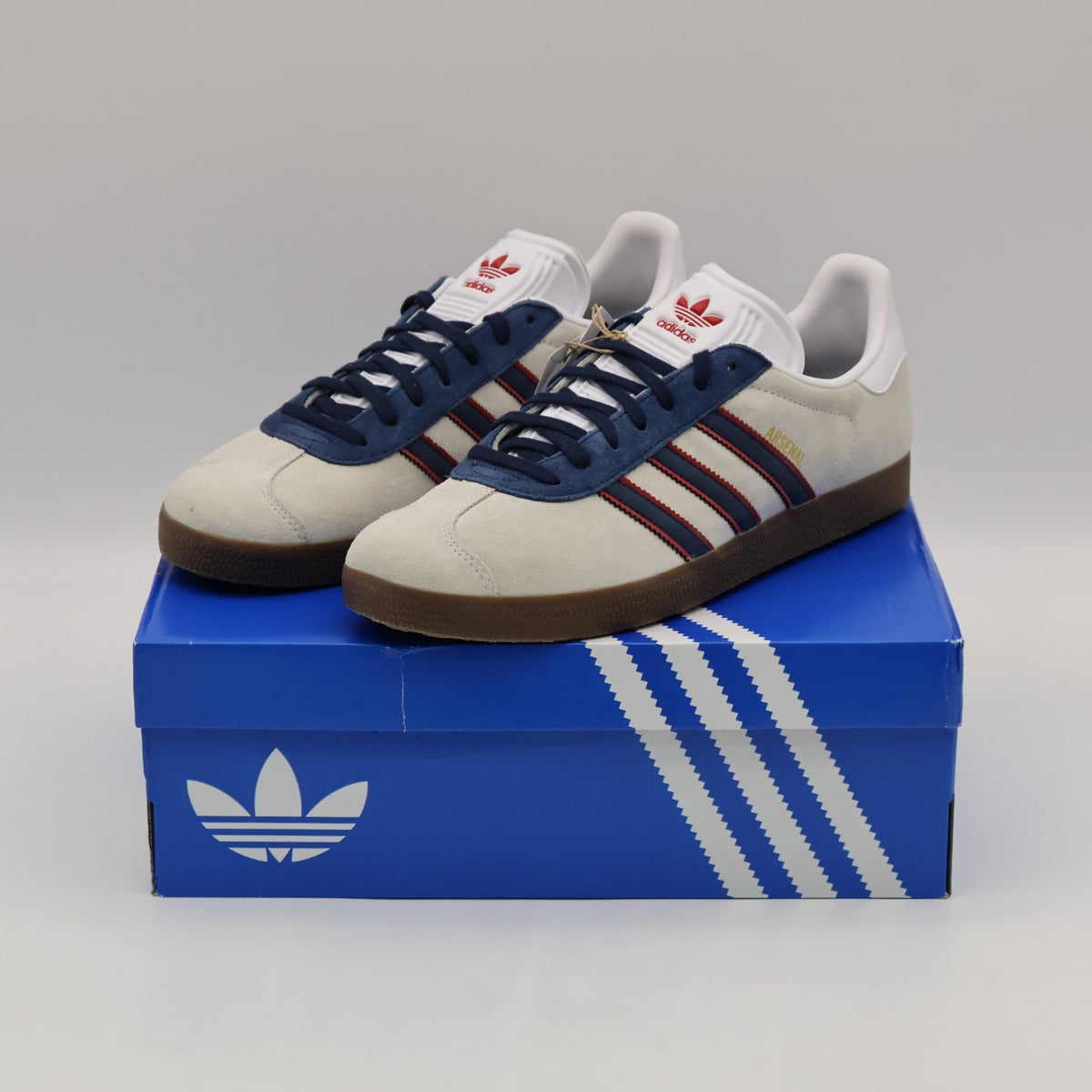 HQ0005 Arsenal adidas Originals Gazelle Cloud White Red Collegiate Navy (Men's)