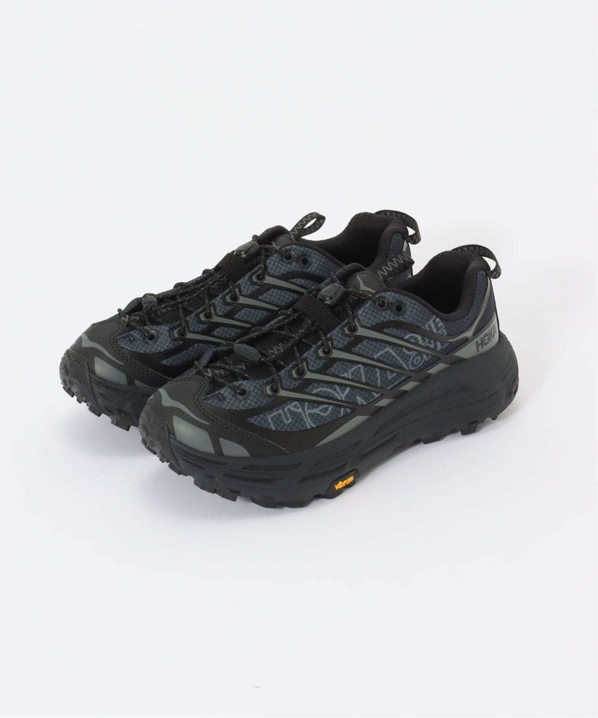 1175490-BHK Hoka Mafate Three2 Wordmark "Black/Hoka Citrus" (Men's)