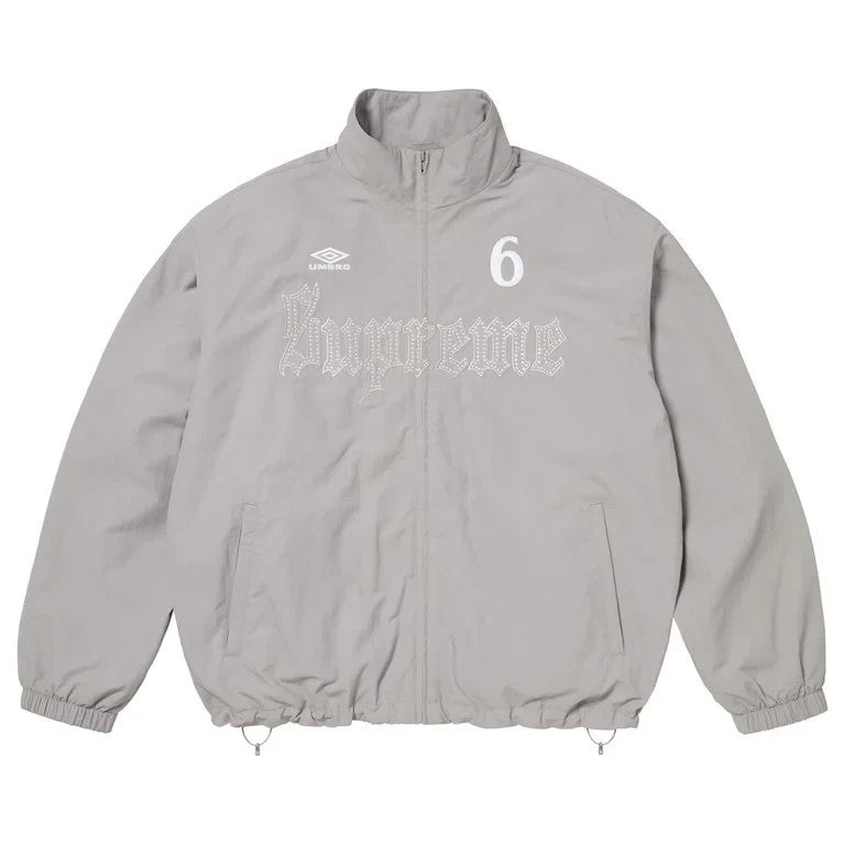 Supreme x Umbro Rhinestone Track Jacket Light Grey