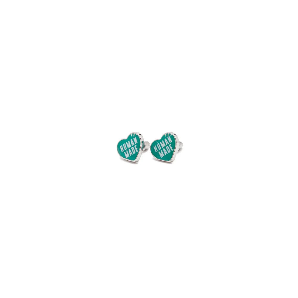HUMAN MADE Heart Earrings Green HM29GD156