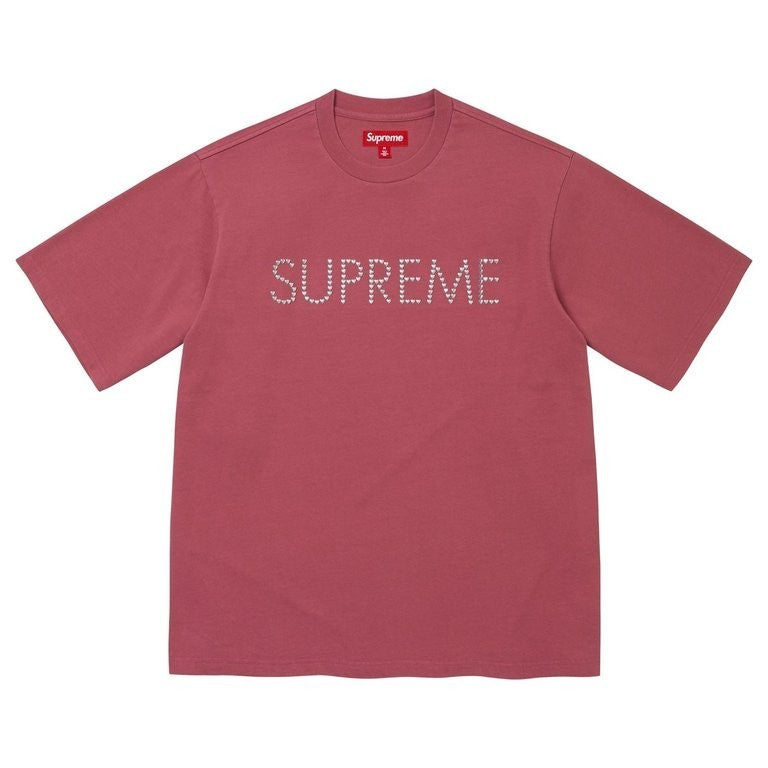 Supreme Hearts Studded S/S Top Dusty Rose