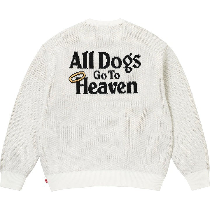 Supreme All Dogs Go To Heaven Sweater White