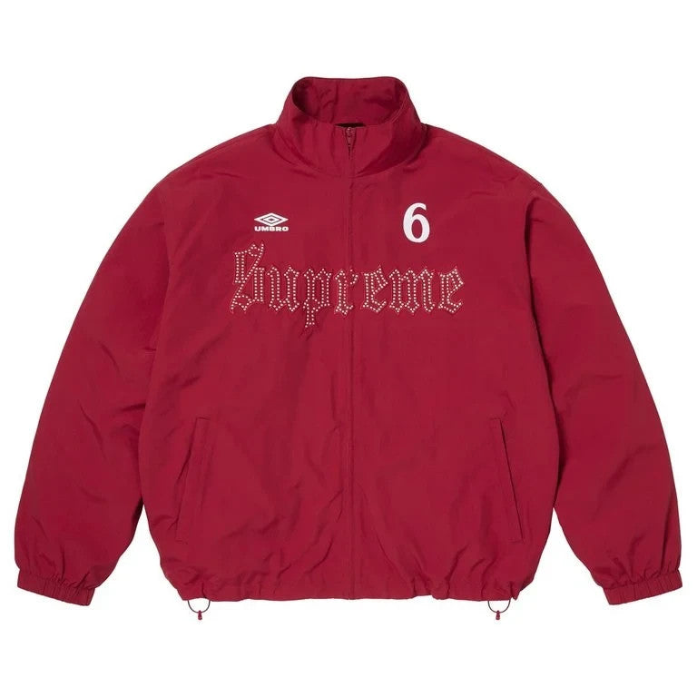 Supreme x Umbro Rhinestone Track Jacket Red