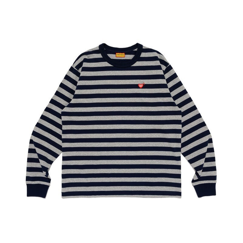 HUMAN MADE Striped L/S T-Shirt Navy
