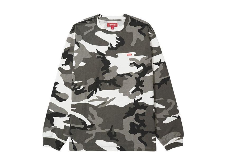 Supreme Small Box L/S Tee Snow Camo (25SS)
