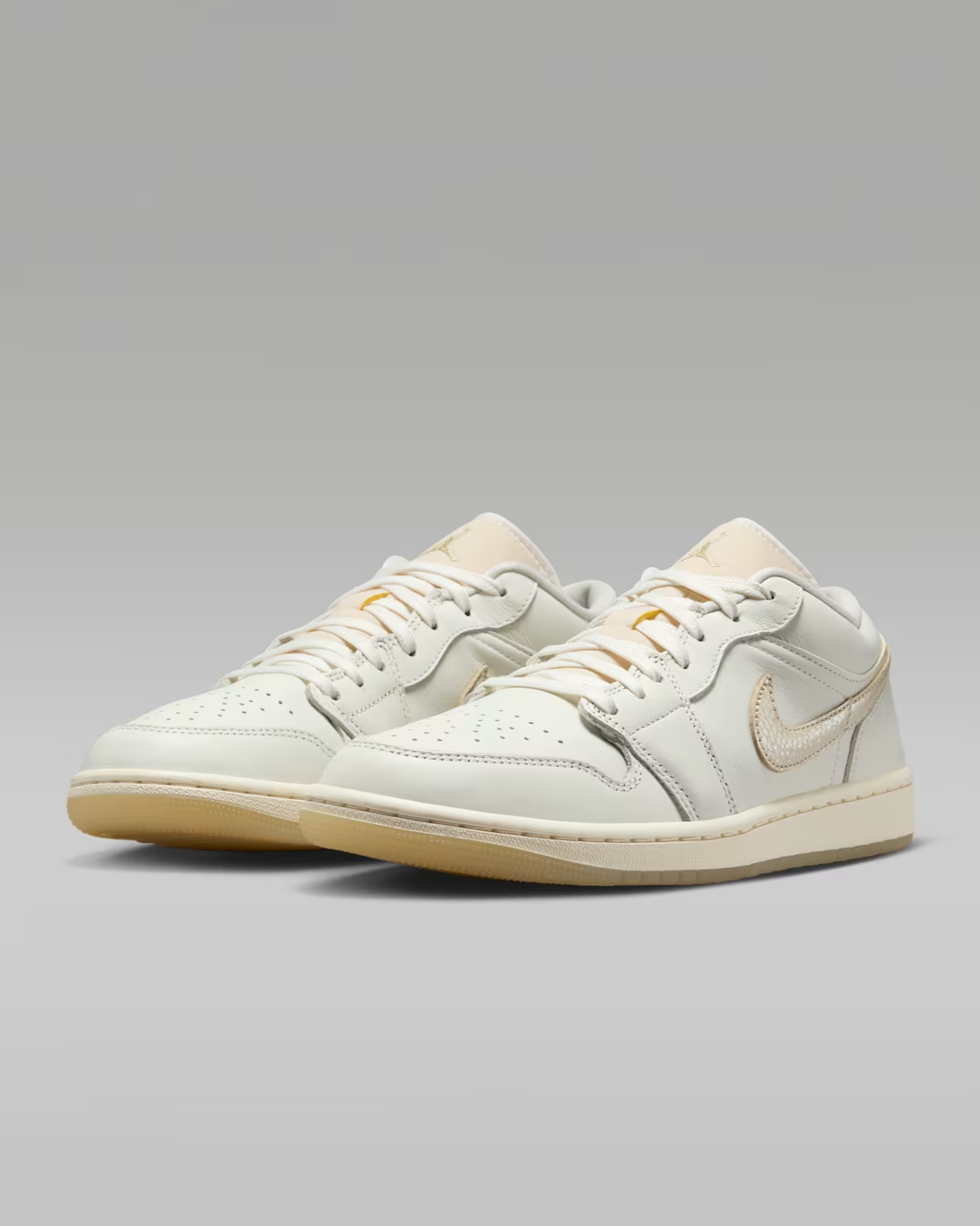HV5157-100 Nike Air Jordan 1 Low Sail Pale Ivory Team Gold (Women's)