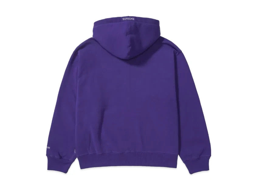 Supreme Devil S Logo Zip Up Hooded Sweatshirt "Purple"
