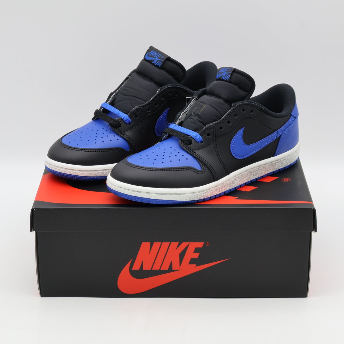 IB1981-004 Nike Air Jordan 1 Low '85 Black and Royal Blue (Men's)