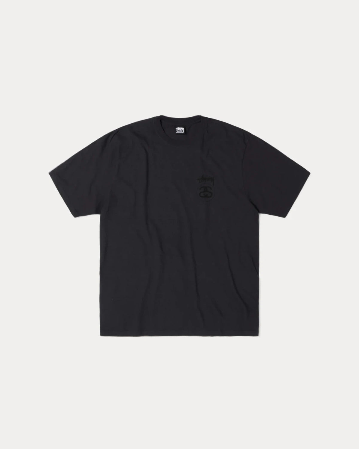 Stussy Stock Link Tee Pigment Dyed Faded Black