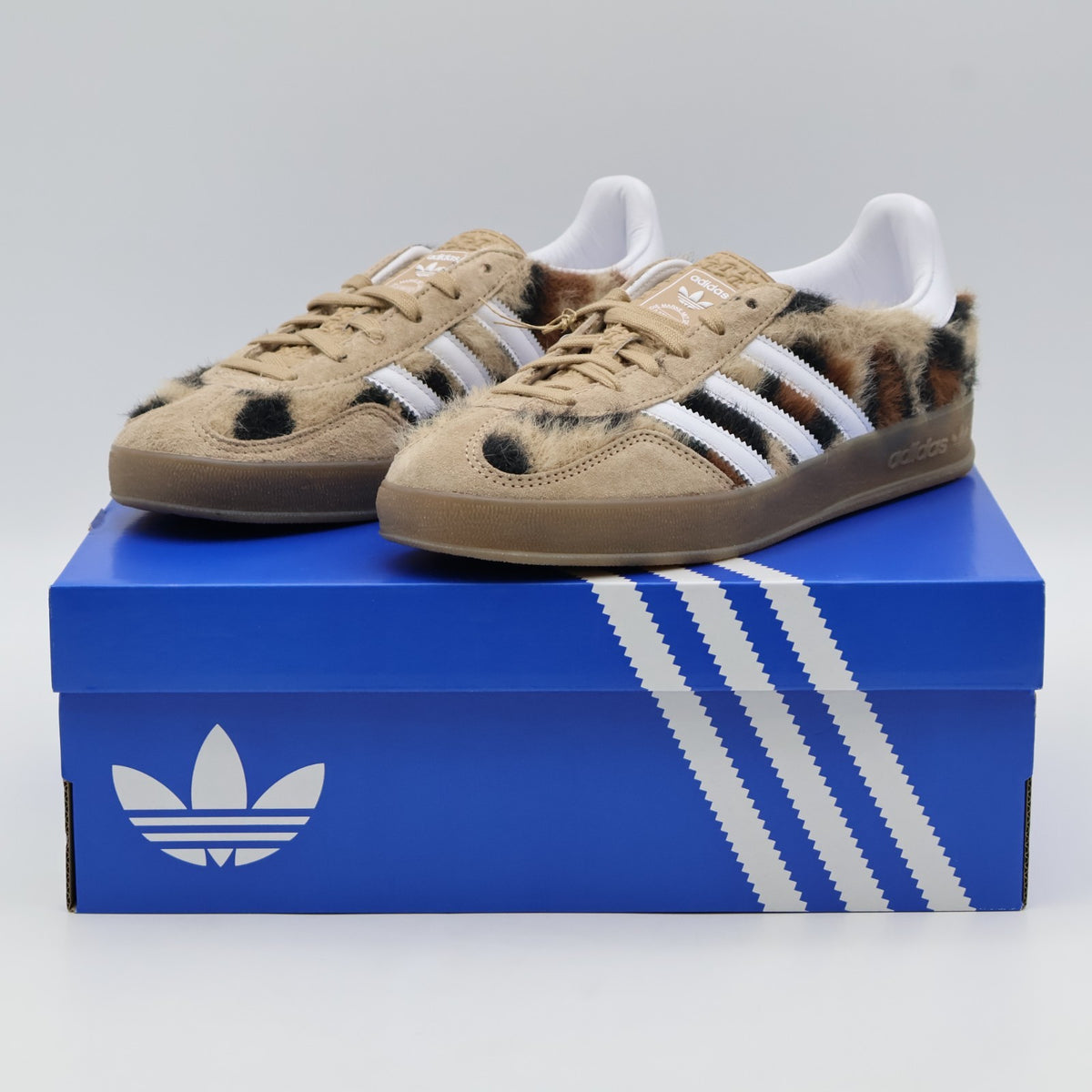 JS4599 atmos pink adidas Originals Gazelle Indoor Trinity Leopard Brown(Women's)