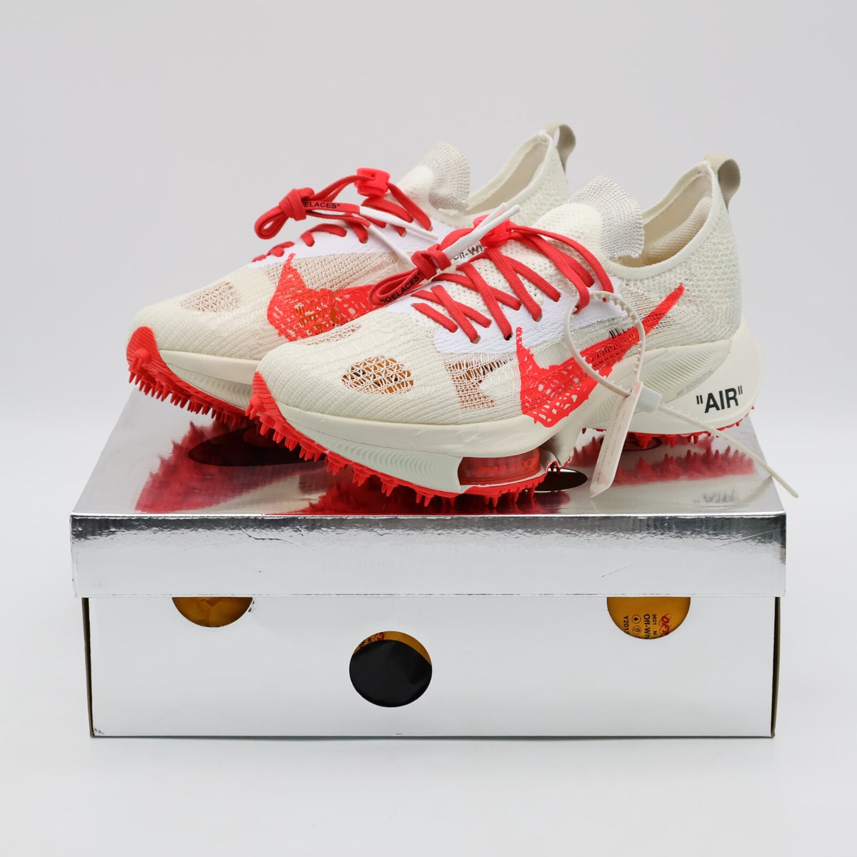 CV0697-100 Off-White Nike Air Zoom Tempo Next% Flyknit Solar Red (Men's)