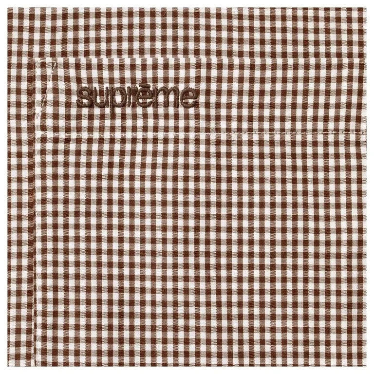 Supreme Gingham S/S Shirt Brown