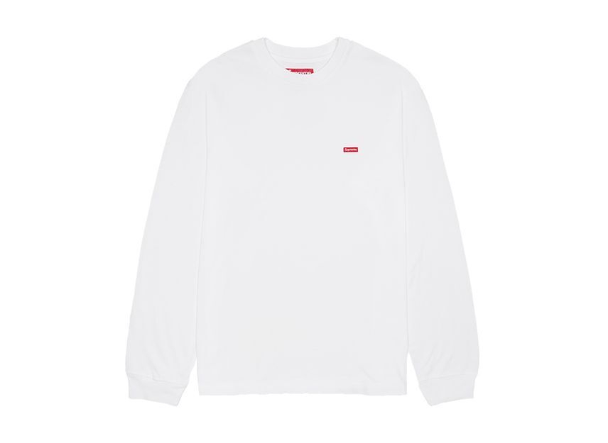 Supreme Small Box L S Tee White 24SS